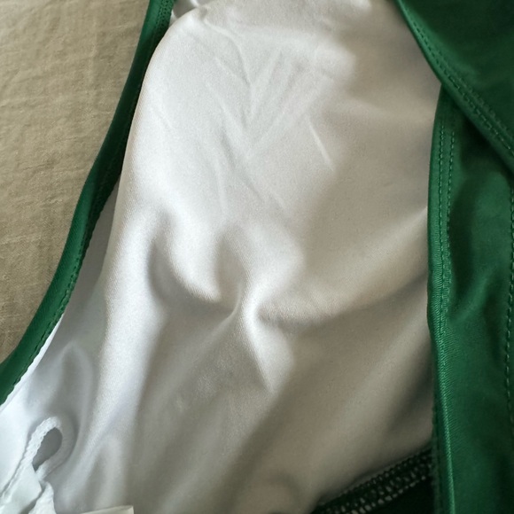 Cute green and yellow gold palm print tankini - Picture 8 of 9